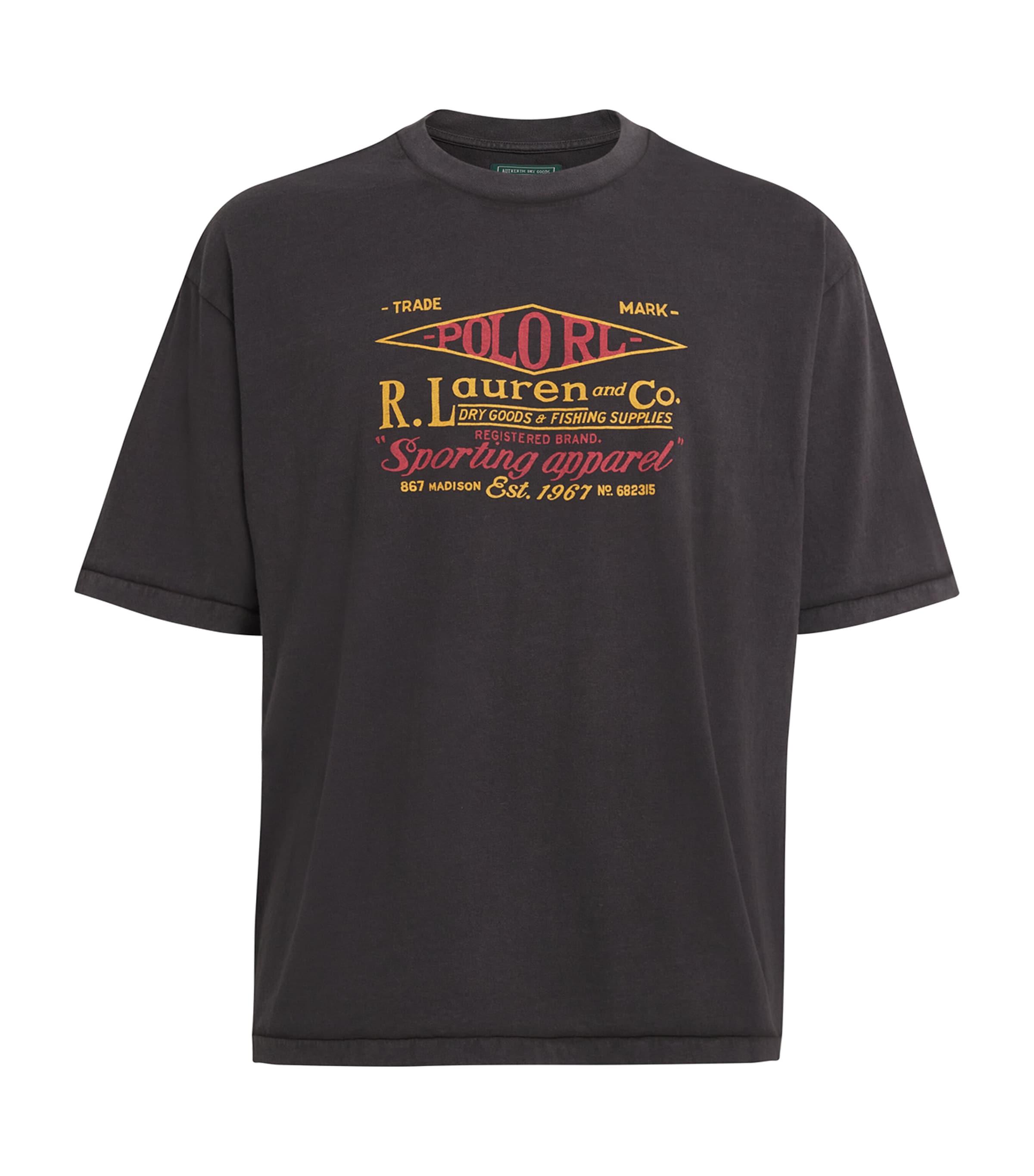 Polo Ralph Lauren Mens Cotton Printed T-Shirt Polo Black