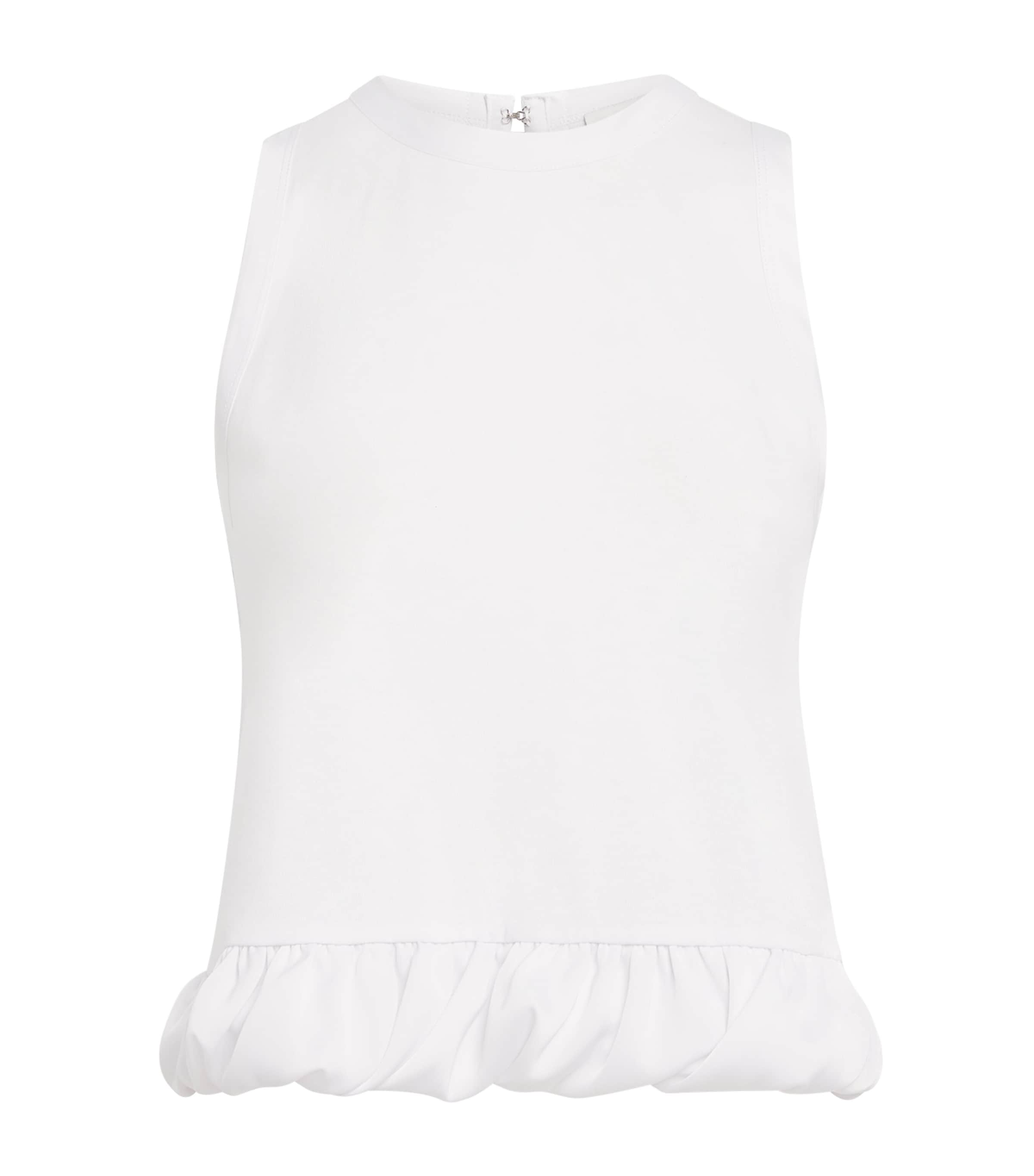 Cotton Ruffle Sleeveless Top