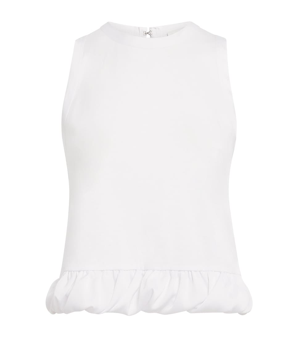 Cotton Ruffle Sleeveless Top