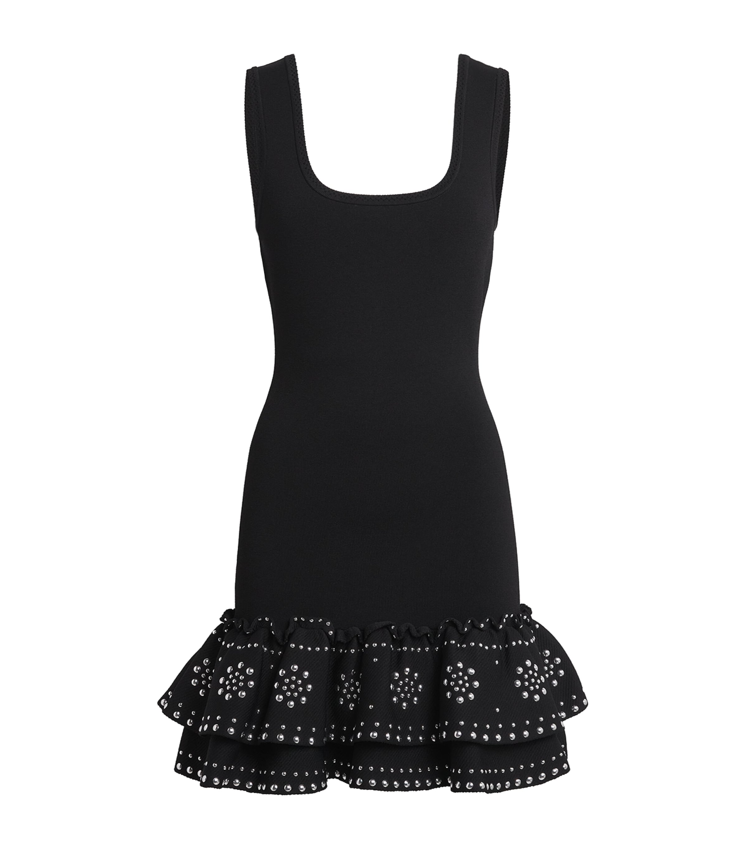 Sandro Paris Womens Knit Studded Mini Dress Black