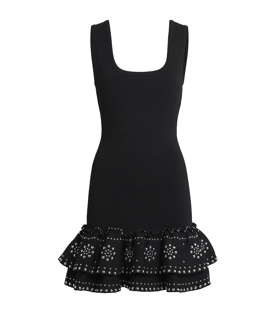 Sandro Paris Womens Knit Studded Mini Dress Black