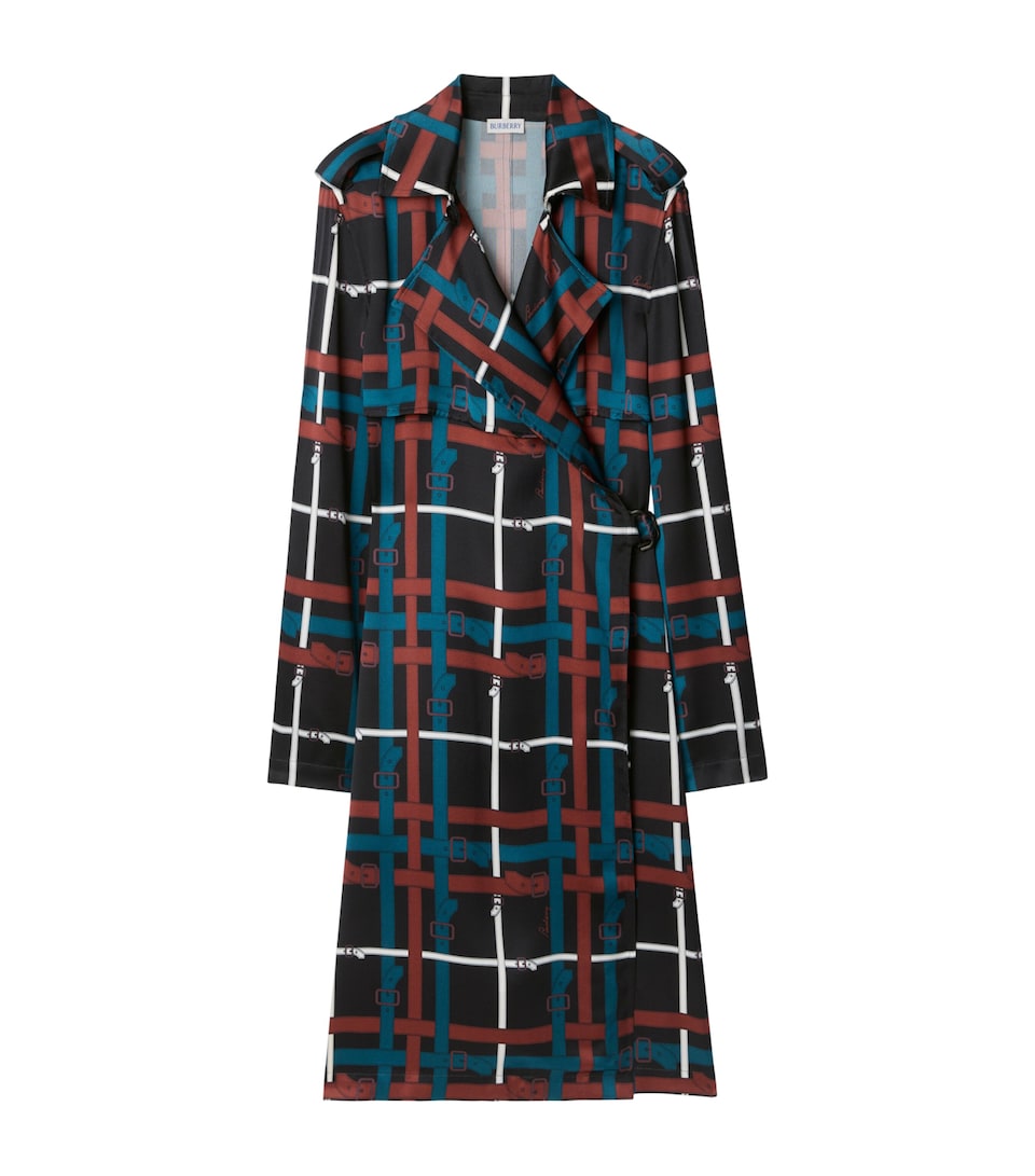 Belt Print Trench Dress