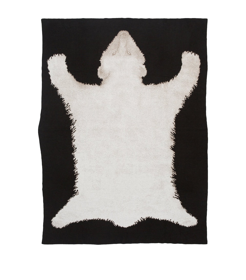 Cashmere Polar Bear Rug Throw (180cm x 130cm)