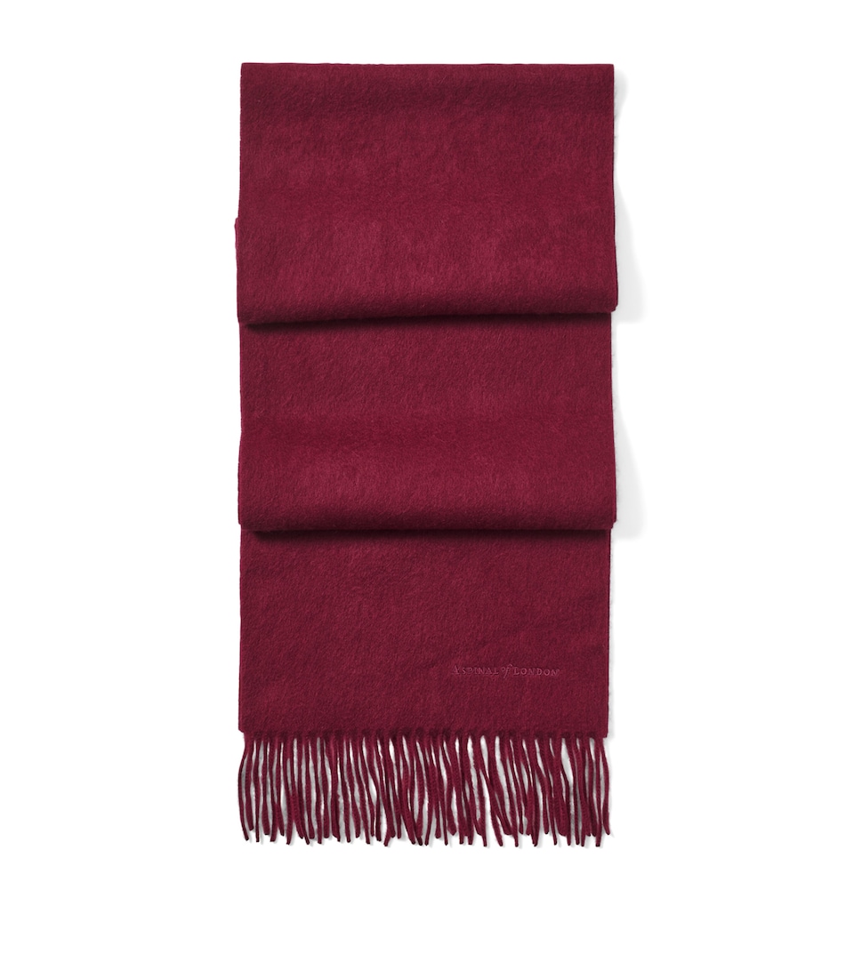 Aspinal Of London Cashmere Lightweight Scarf Bordeaux