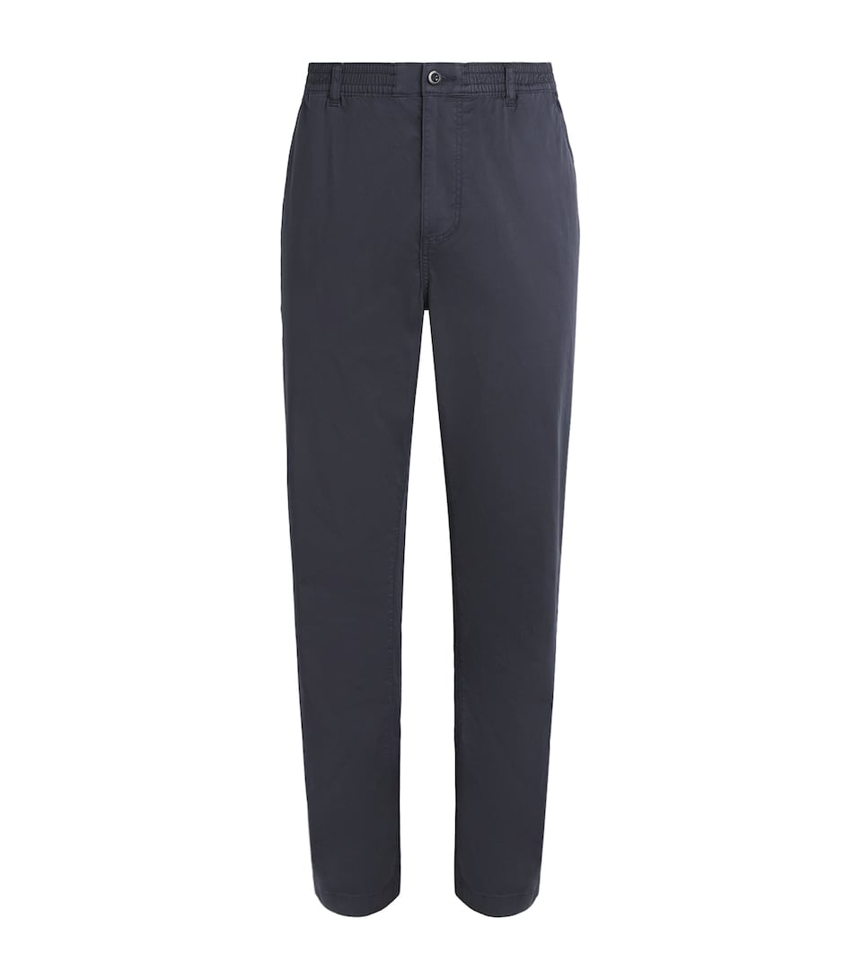 PAIGE Mens Stretch-Cotton Eberton Wide-Leg Chinos True Navy