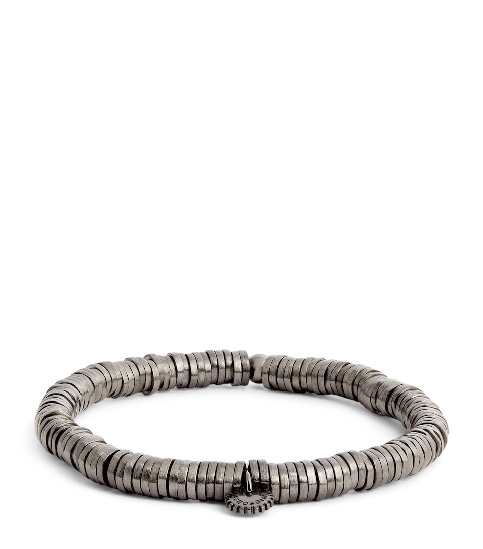 Rhodium-Plated Sterling Silver Disc Bracelet