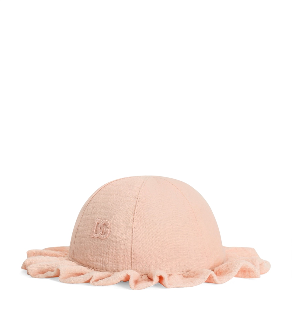 Dolce&Gabbana Kids Cotton Gauze Hat Fleish Pink