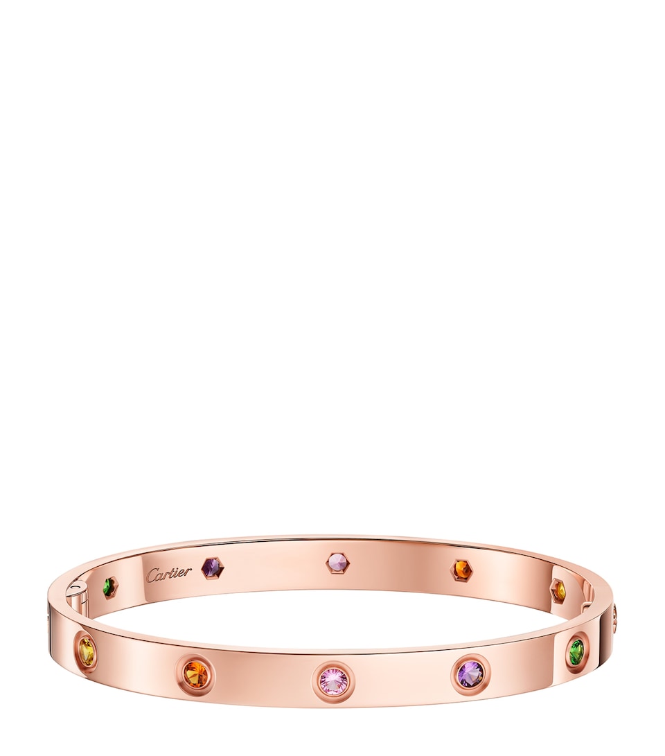 Cartier Rose Gold and Gemstone LOVE Bracelet Rose Gold