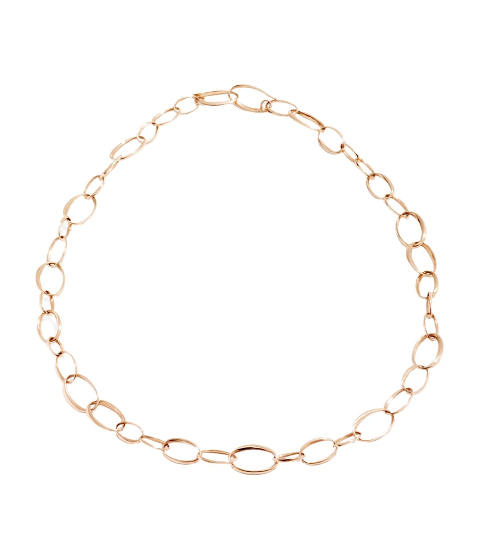 Rose Gold Hoop Chain Necklace