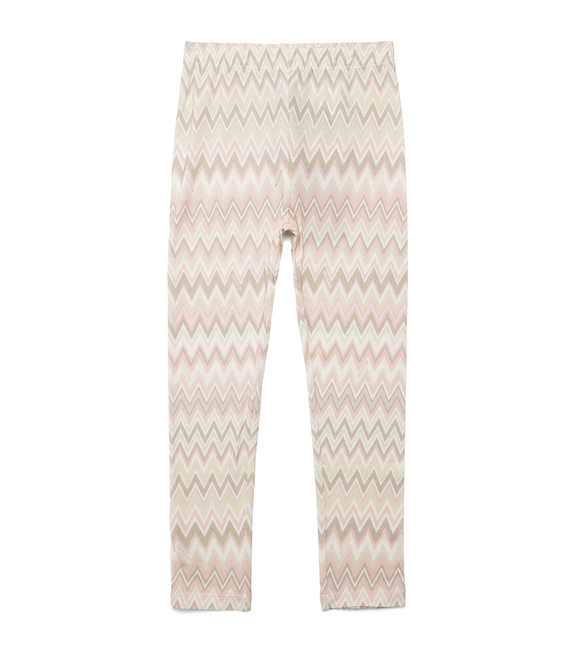 Missoni Kids Stretch-Cotton Zigzag Leggings (4-14 Years) Rosa/beige