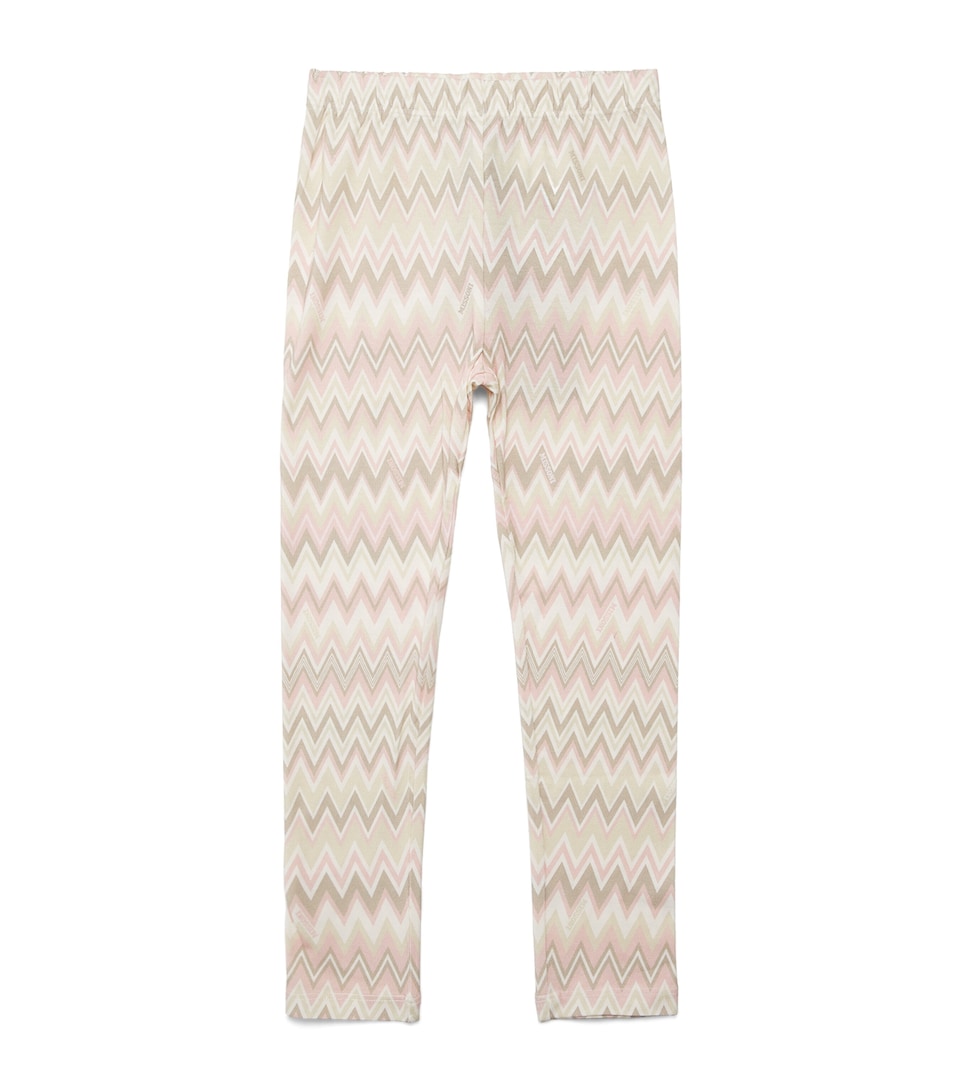 Missoni Kids Stretch-Cotton Zigzag Leggings (4-14 Years) Rosa/beige