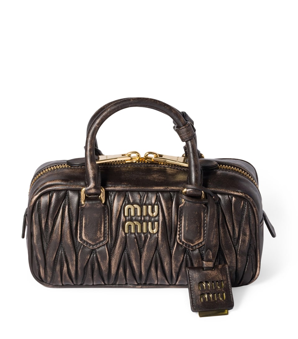 Miu Miu Matelassé Leather Arcadie Top-Handle Bag