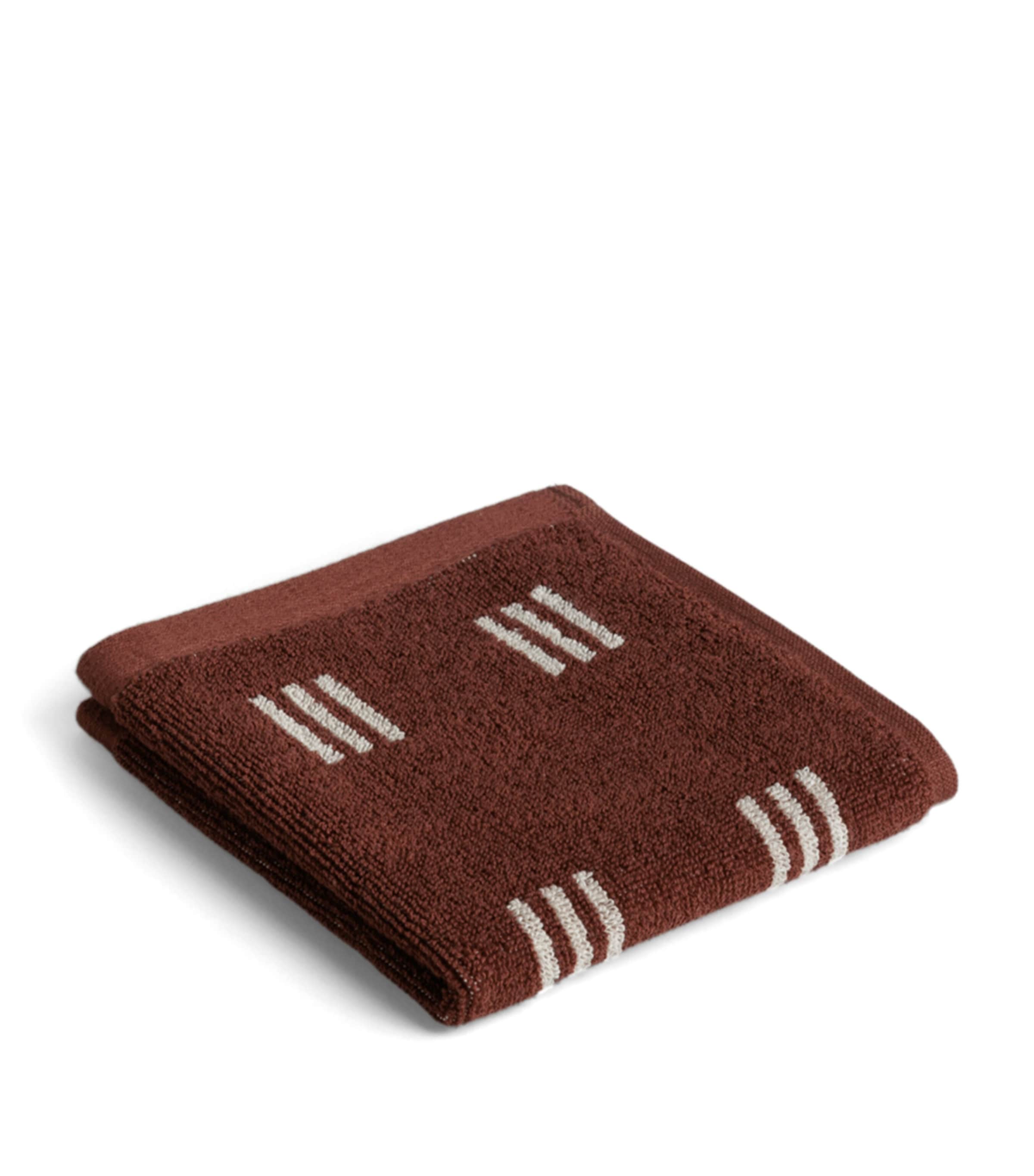 BAINA Organic Cotton Weave Face Cloth (30 x 30cm) Mudbrick / Creme