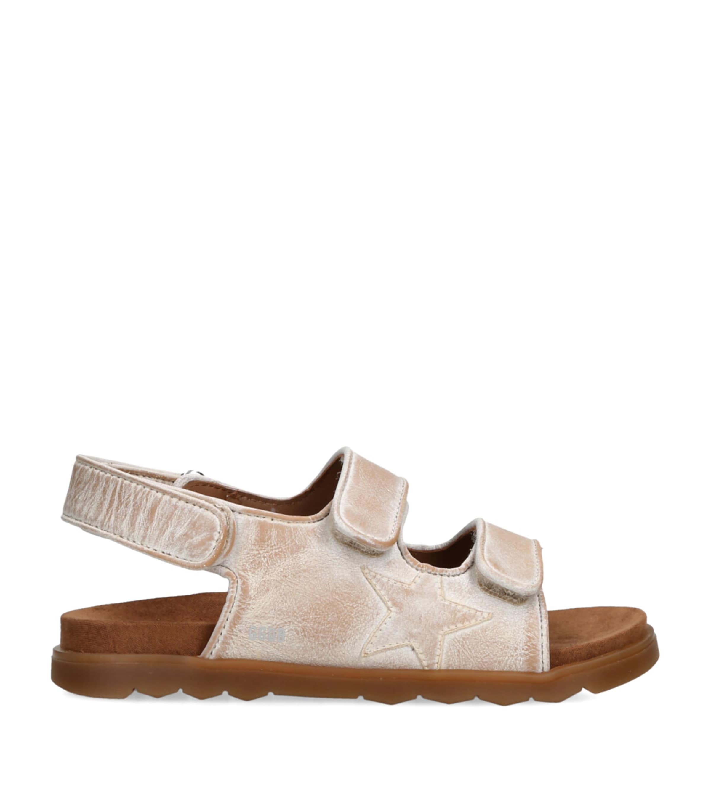 Golden Goose Leather Noa Sporty Sandals Beige