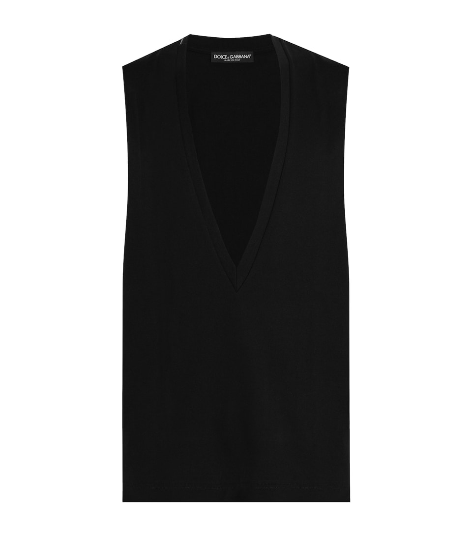 Cotton V-Neck Tank Top