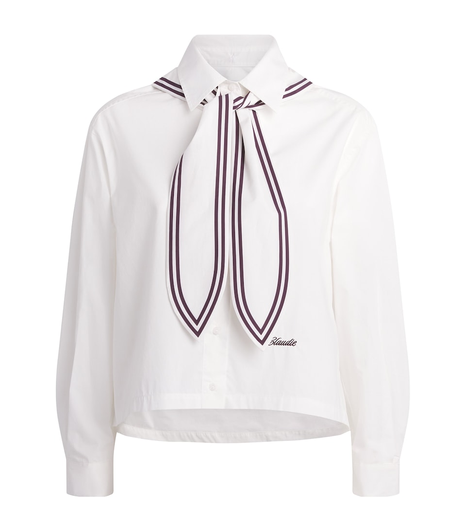 Claudie Pierlot Womens Cotton Sailor Shirt Ecru