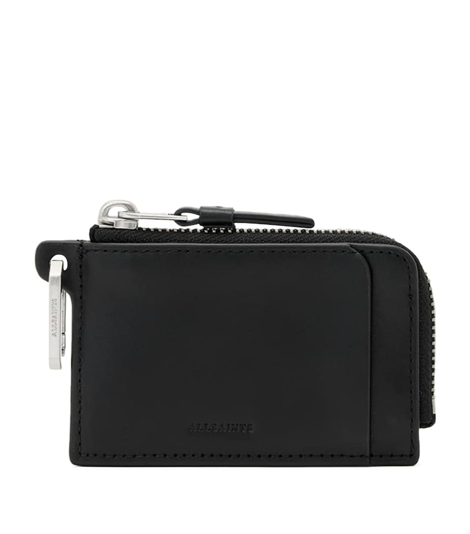 AllSaints Leather Remy Wallet Black/silver