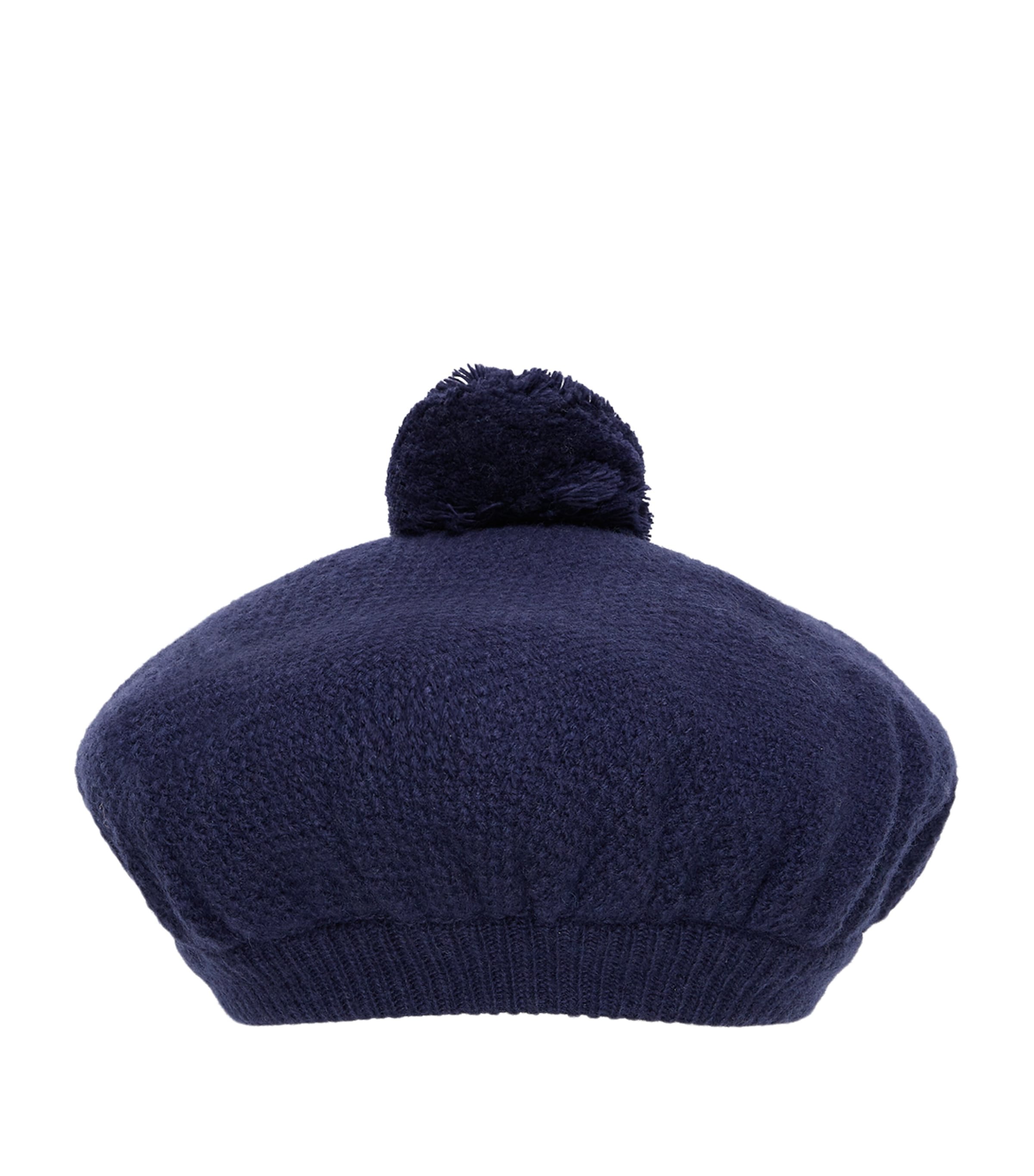Trotters Merino Wool-Blend Pom-Pom Beret Navy