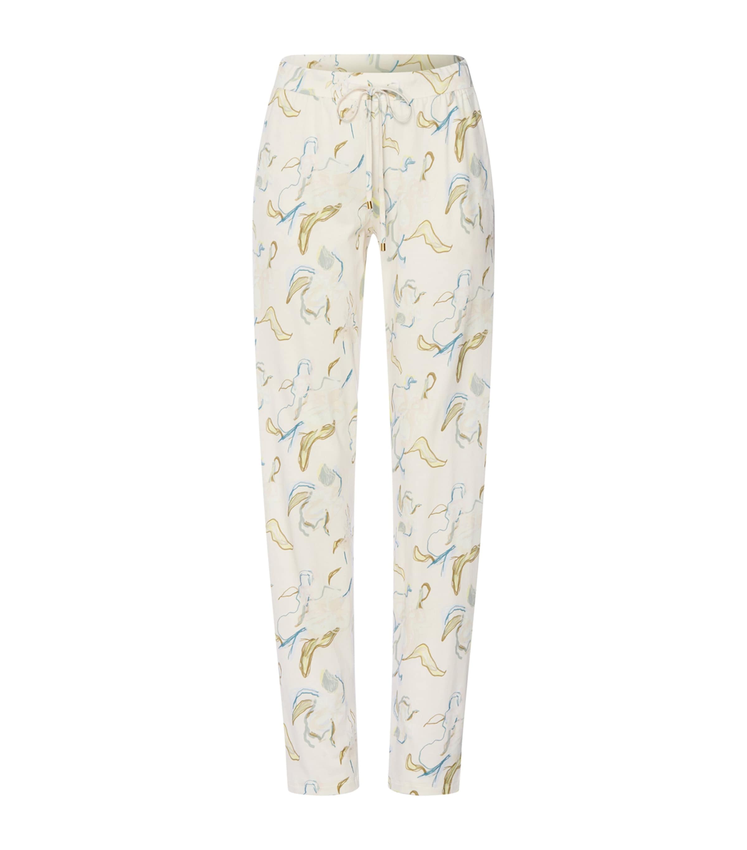 Hanro Womens Cotton-Modal Printed Sleep & Lounge Trousers Flowing Paint