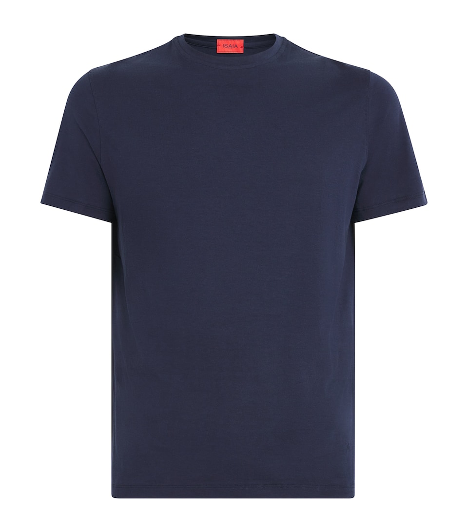 Isaia Mens Silk-Cotton T-Shirt