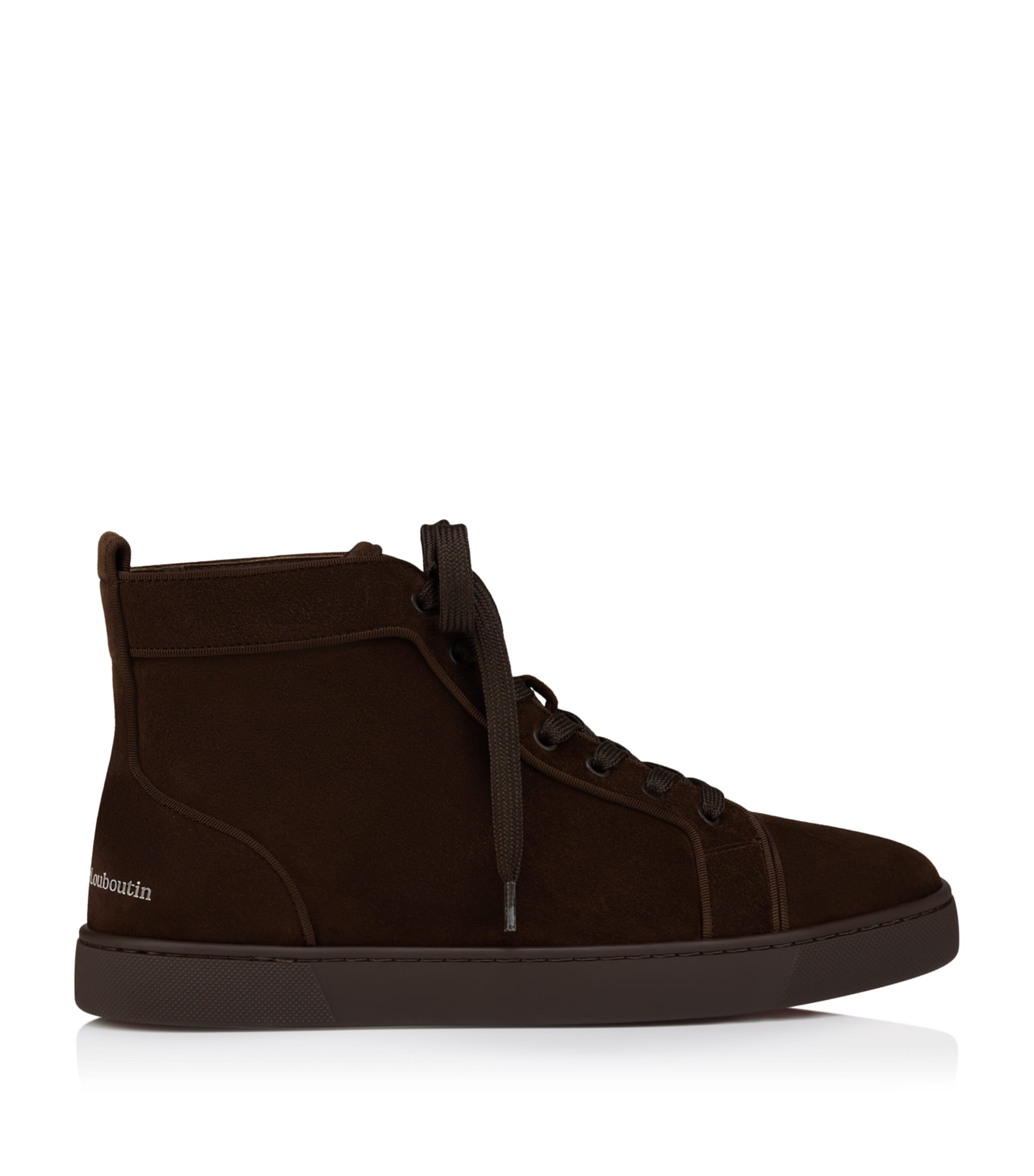 Christian Louboutin Louis Canopy Suede High-Top Sneakers