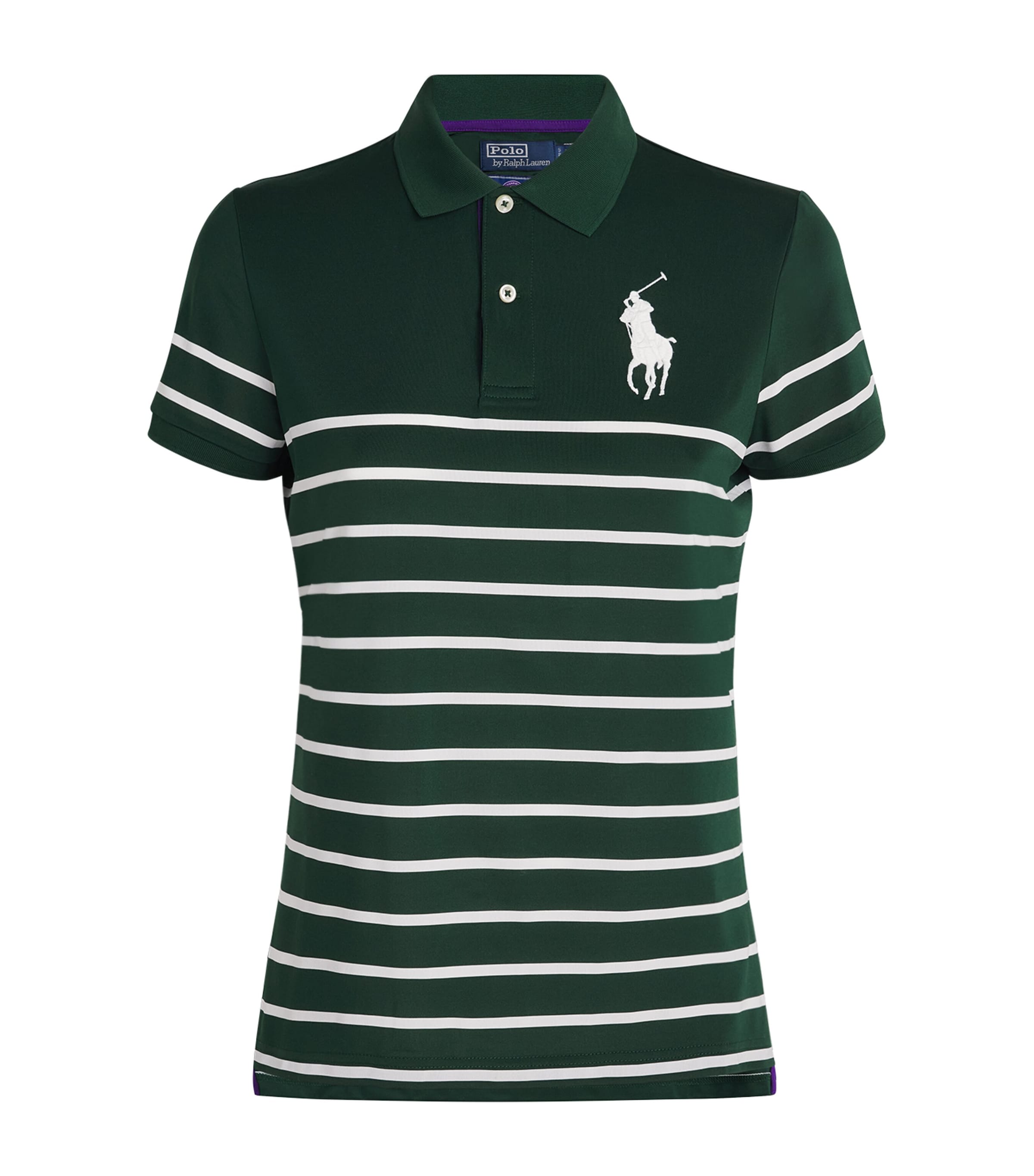 Polo Ralph Lauren Womens x Wimbledon Stripe Polo Shirt Green