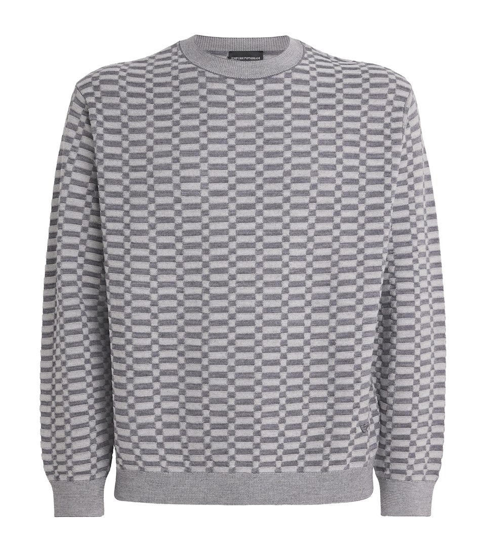 Virgin Wool Op-Art Sweater