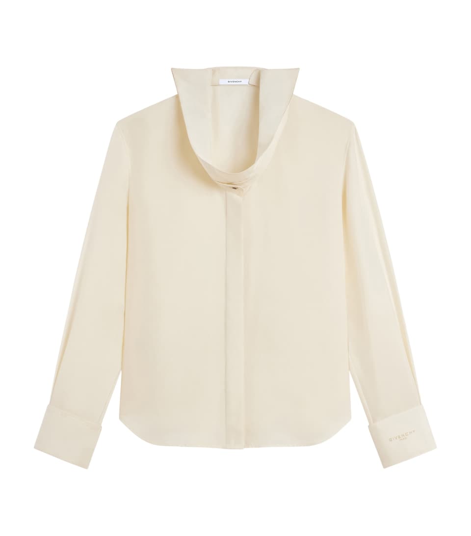 Givenchy Womens Silk Reverse-Collar Shirt