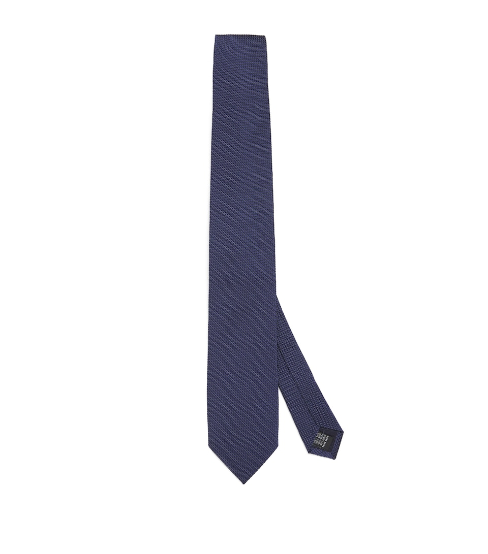 Silk Geometric Jacquard Tie
