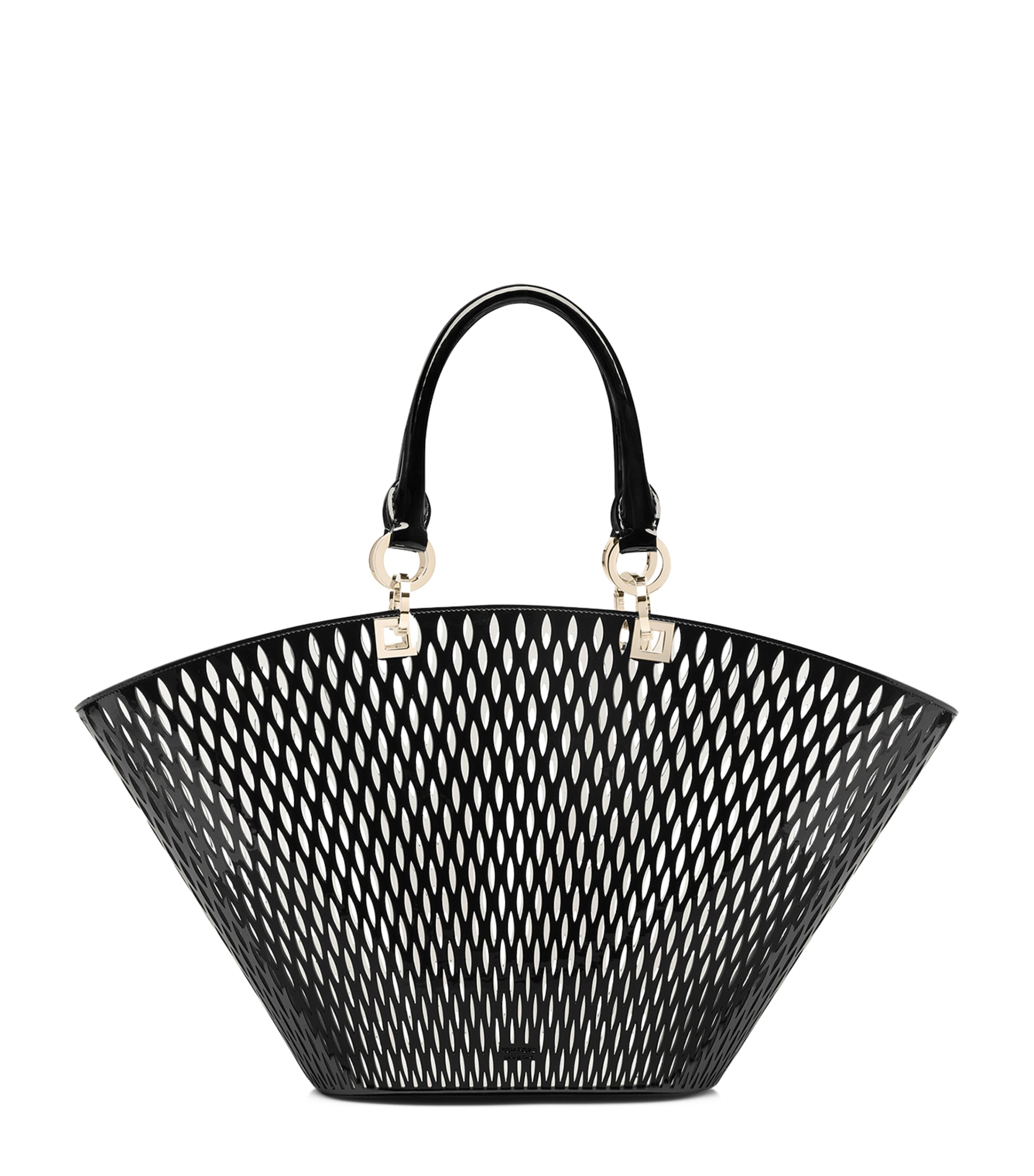 TOM FORD Medium Cut-Out Patent Leather Panier Tote Bag Naa