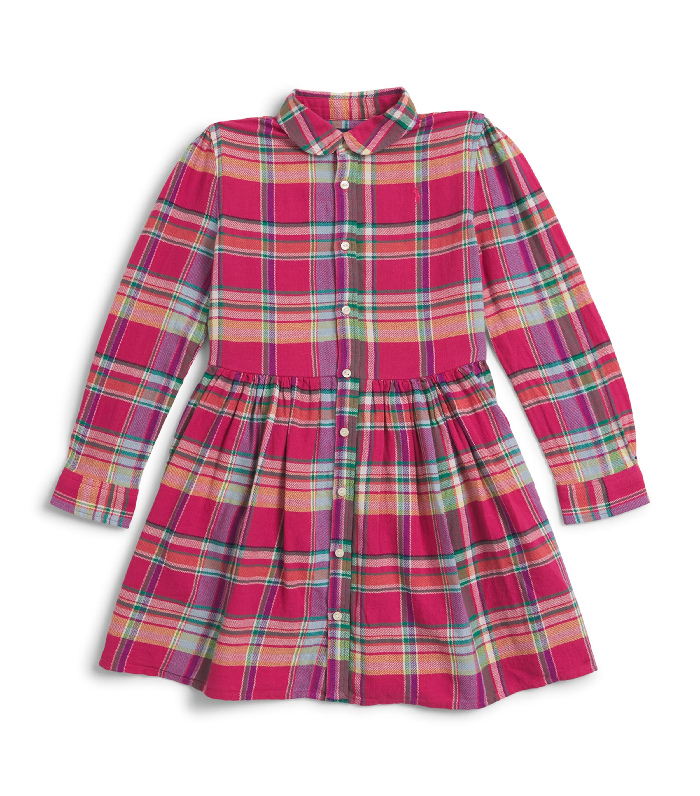 Cotton Check Buttoned Dress (2-6 Years)