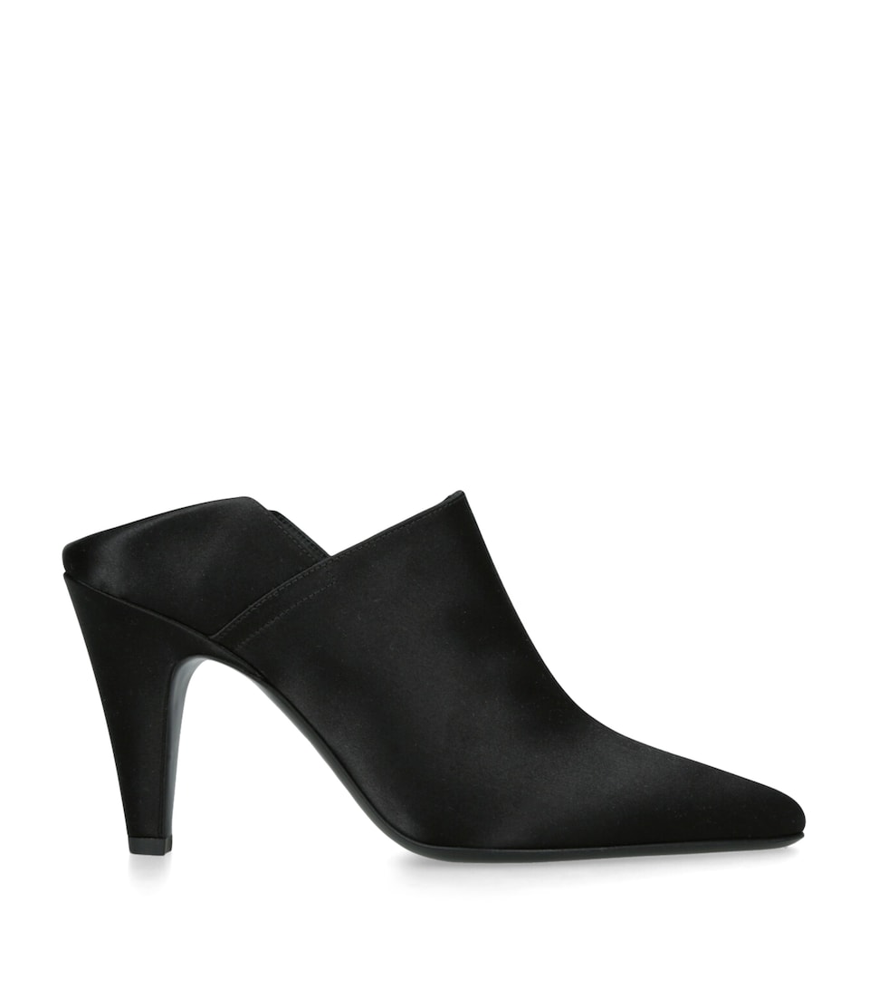 Alaïa Satin Mules 90 Black
