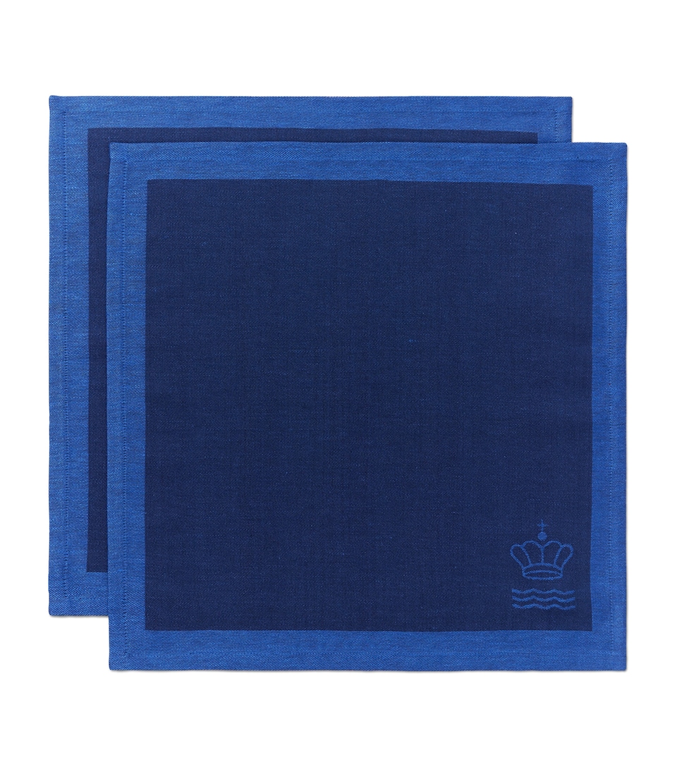 Set of 2 Jacquard Waves Napkins (45cm x 45cm)