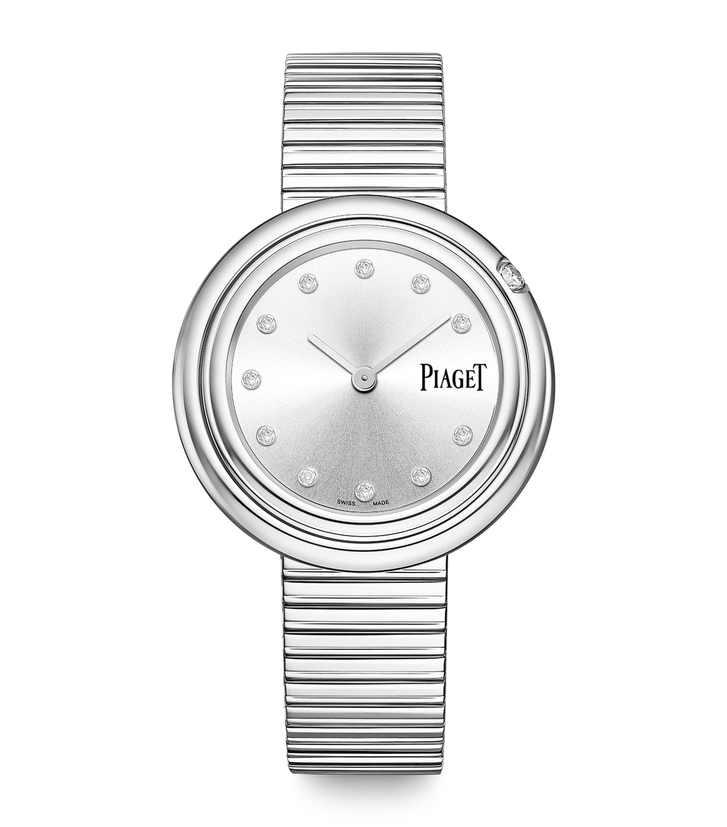Piaget Stainless Steel and Diamond Possession Watch 34mm Silver