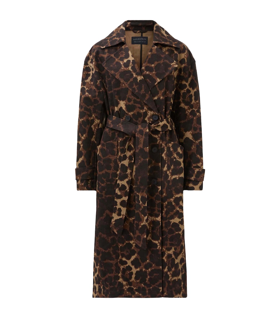 Leopard Print Abel Trench Coat