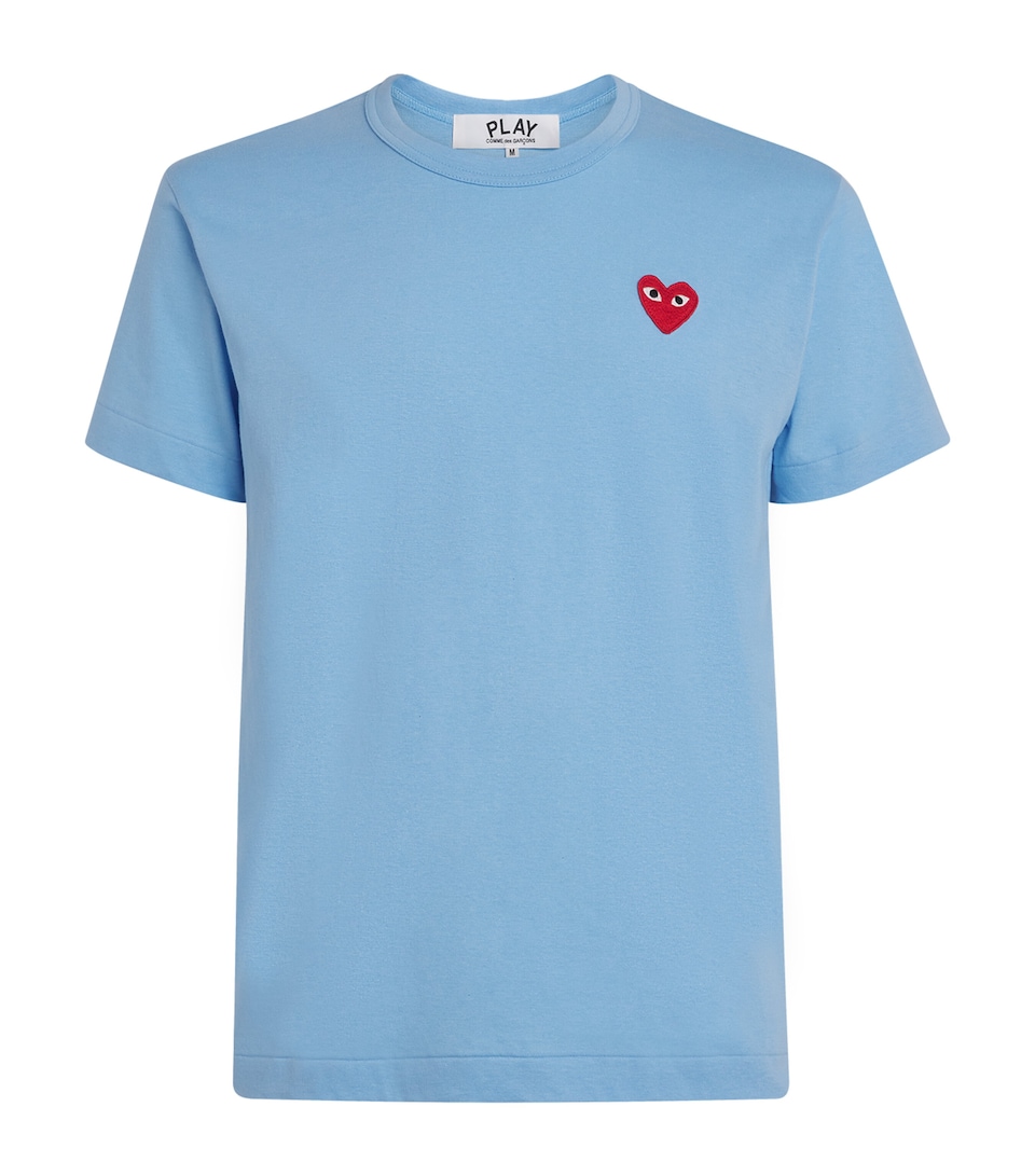 Comme Des Garçons Play Mens Heart Logo T-Shirt Blue