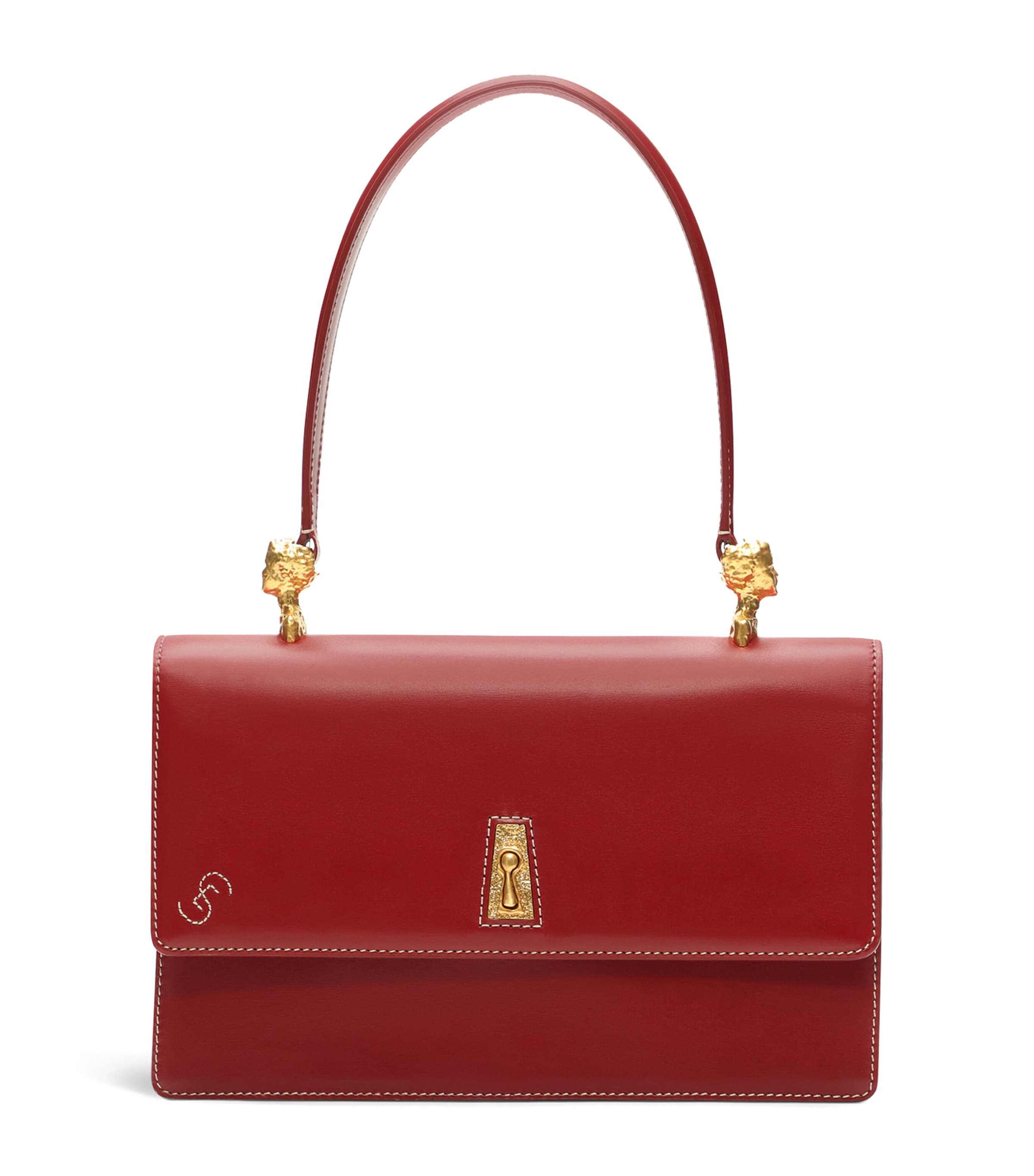 Schiaparelli Leather Slim Shoulder Bag Red