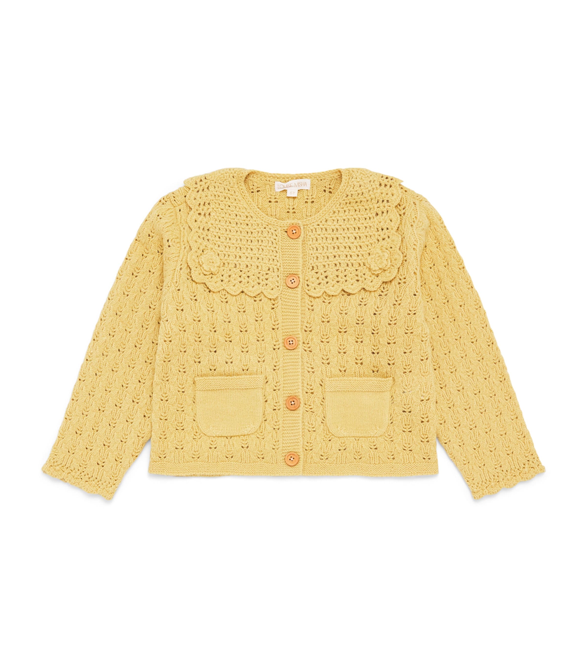 Louise Misha Crochet Anouchka Cardigan (4-10 Years) Honey