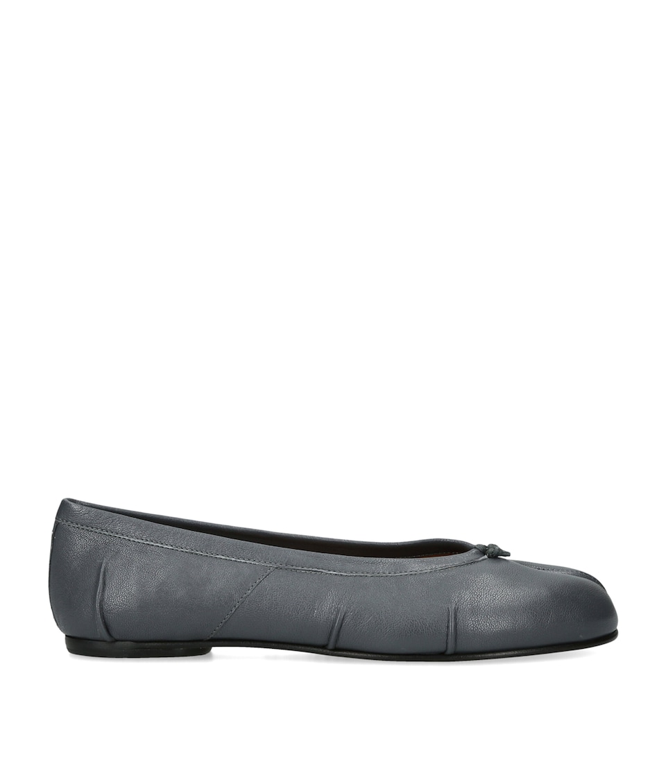 Maison Margiela Leather Tabi Ballet Flats Grey Mid