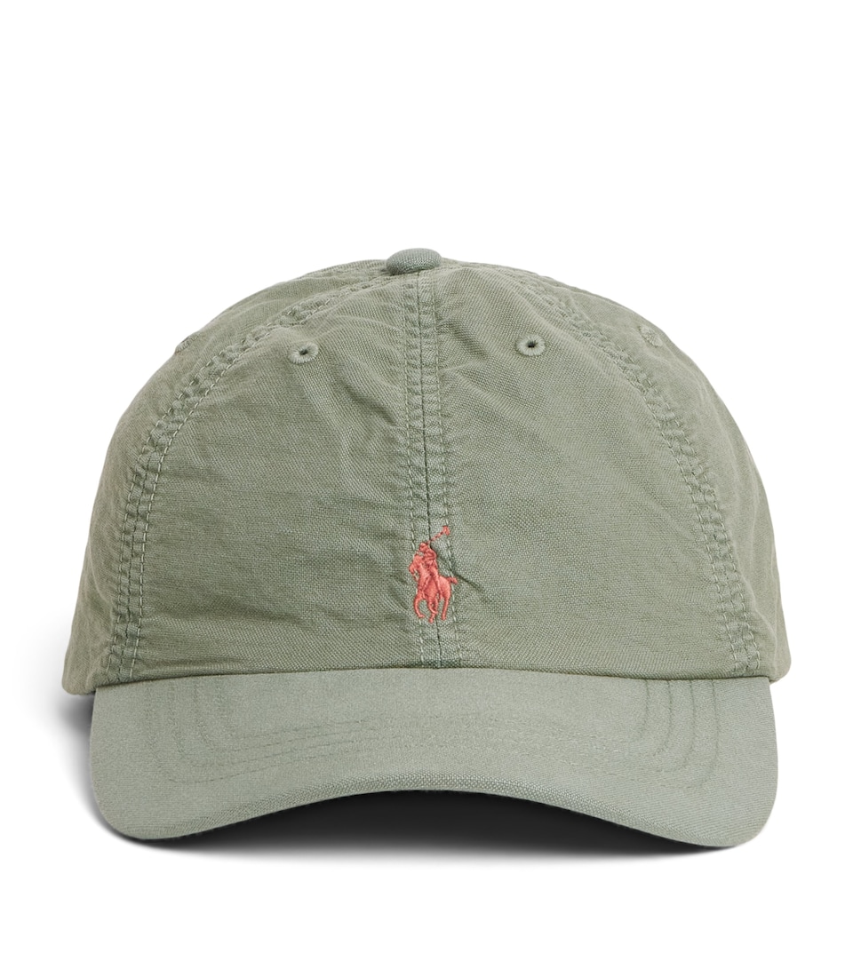 Ralph Lauren Kids Cotton Polo Pony Baseball Cap Cargo Green