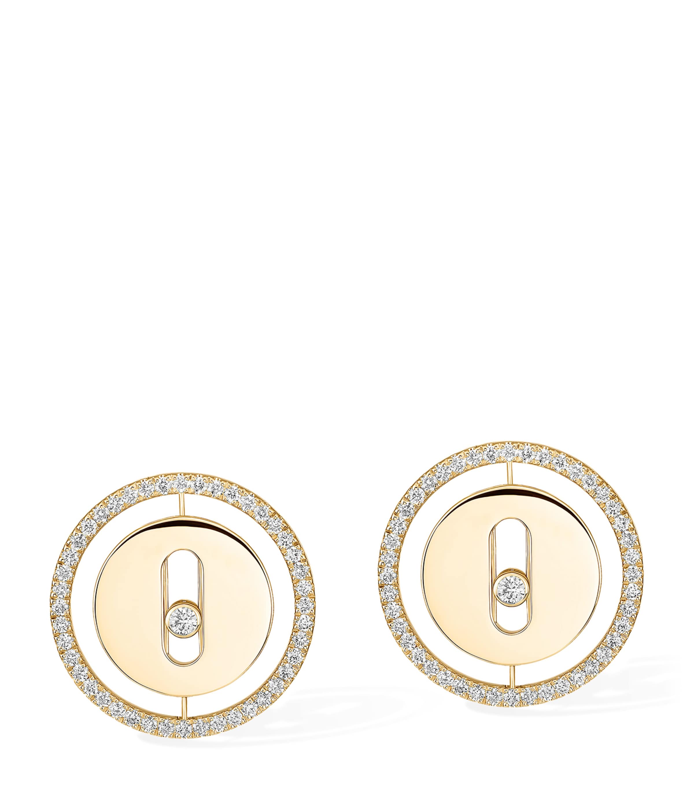 Messika Lucky Move Yellow Gold and Diamond Stud Earrings (0.32ct) Yellow Gold