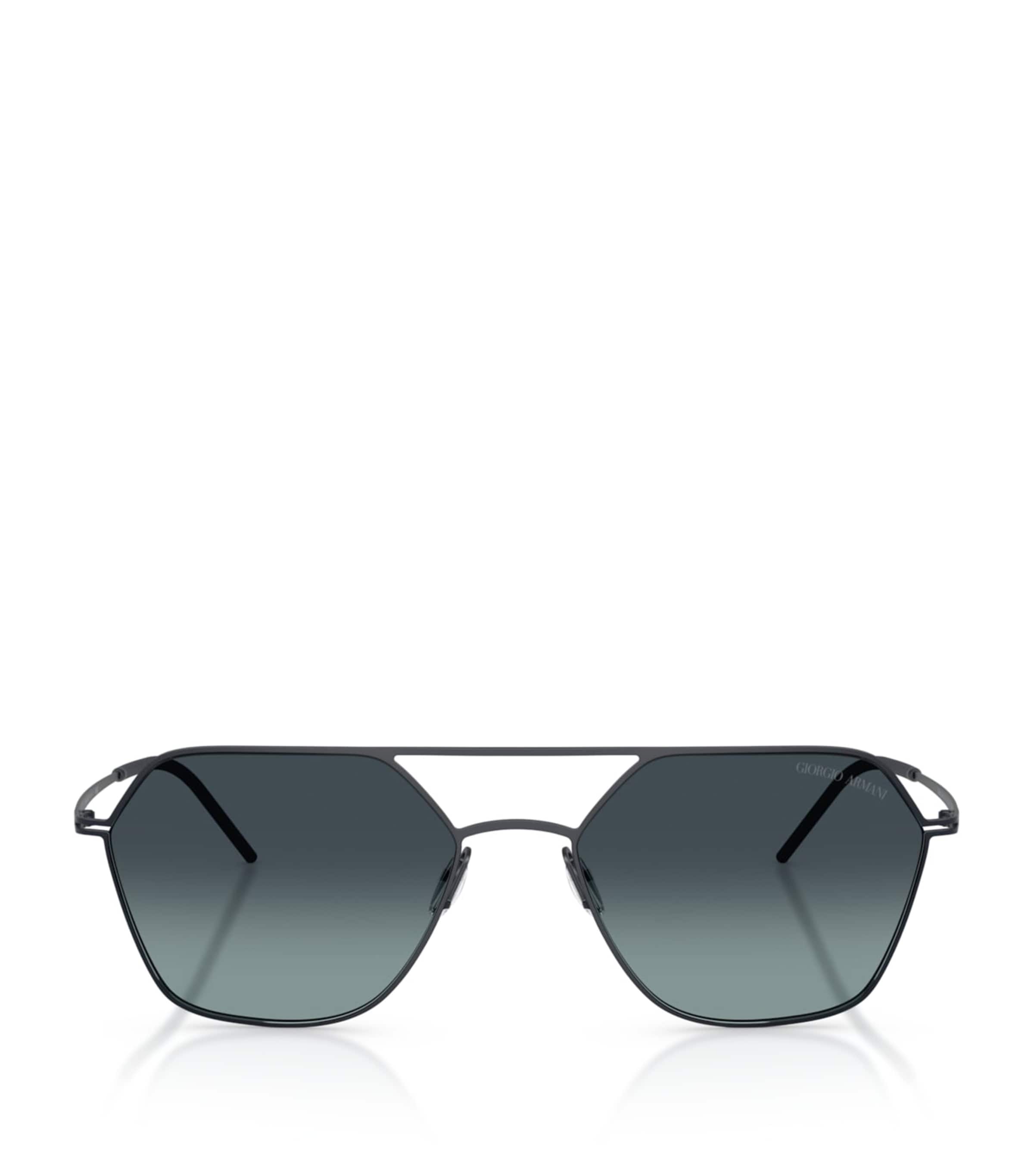 Giorgio Armani Metal Square Sunglasses Blue