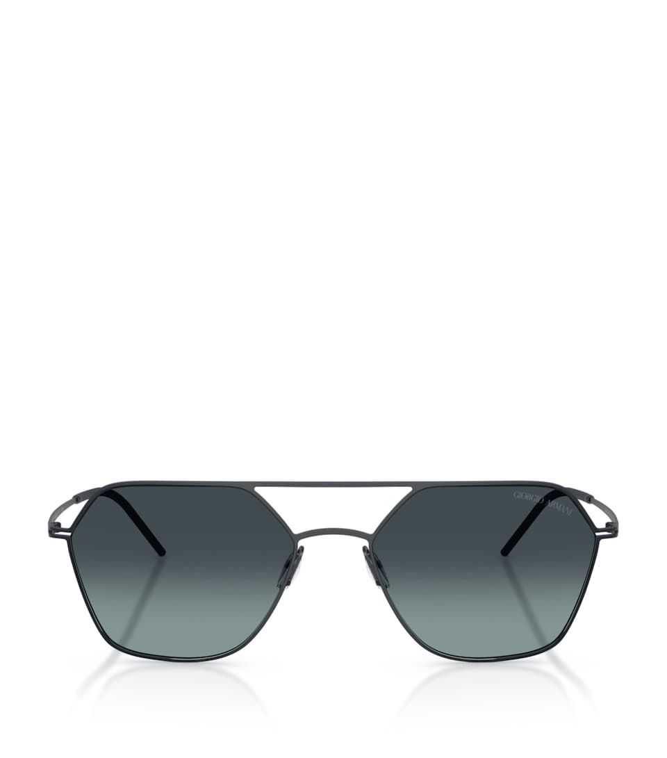 Giorgio Armani Metal Square Sunglasses Blue