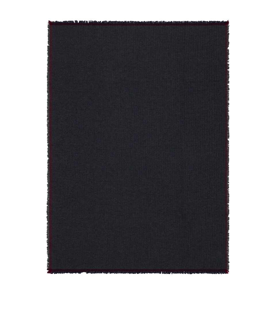 Begg x Co Cashmere-Merino Wool Calli Throw (130cm x 180cm) Grey Burgundy
