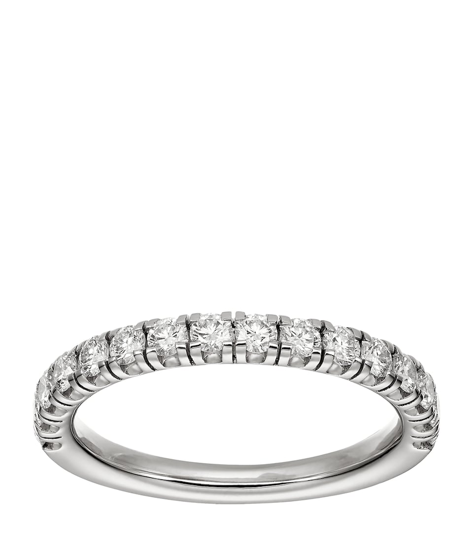 Cartier Platinum and Diamond Étincelle de Cartier Wedding Band Silver