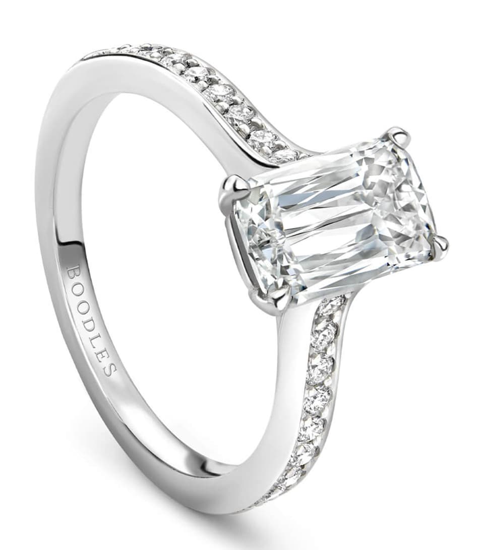 Boodles Platinum and Diamond Harmony Ring Platinum