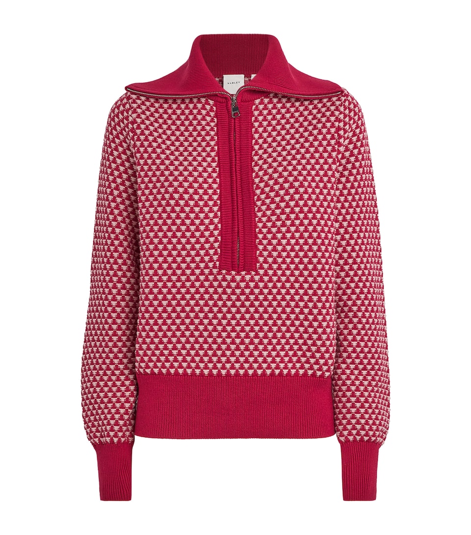 Varley Womens Cotton Lloyd Sweater Rich Raspberry