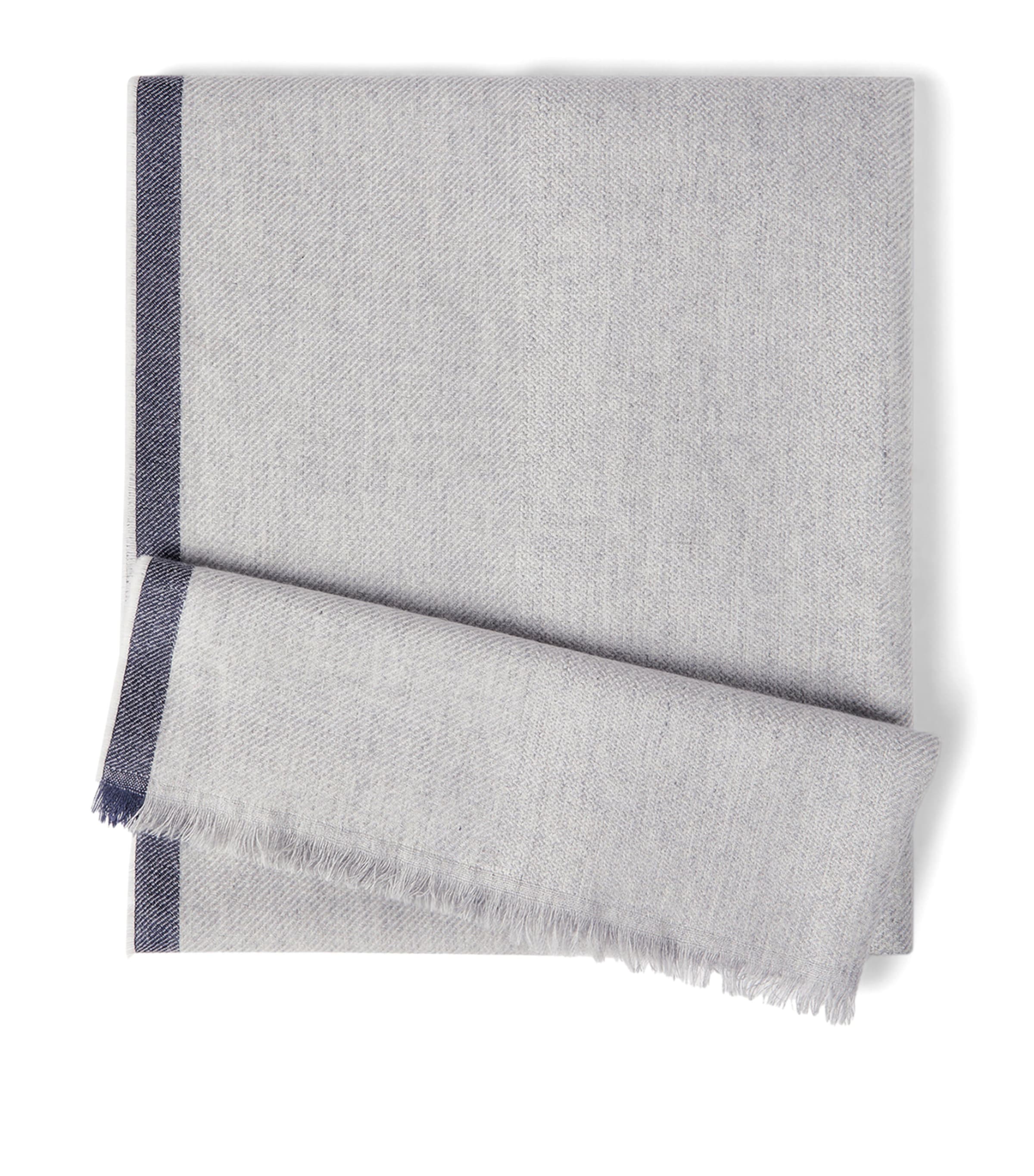 Brunello Cucinelli Cashmere Fringe-Trim Scarf
