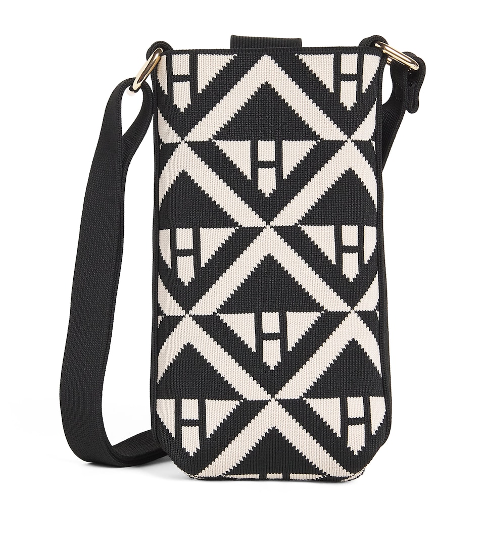 Harrods Geo Jacquard Phone Pouch Multi Print
