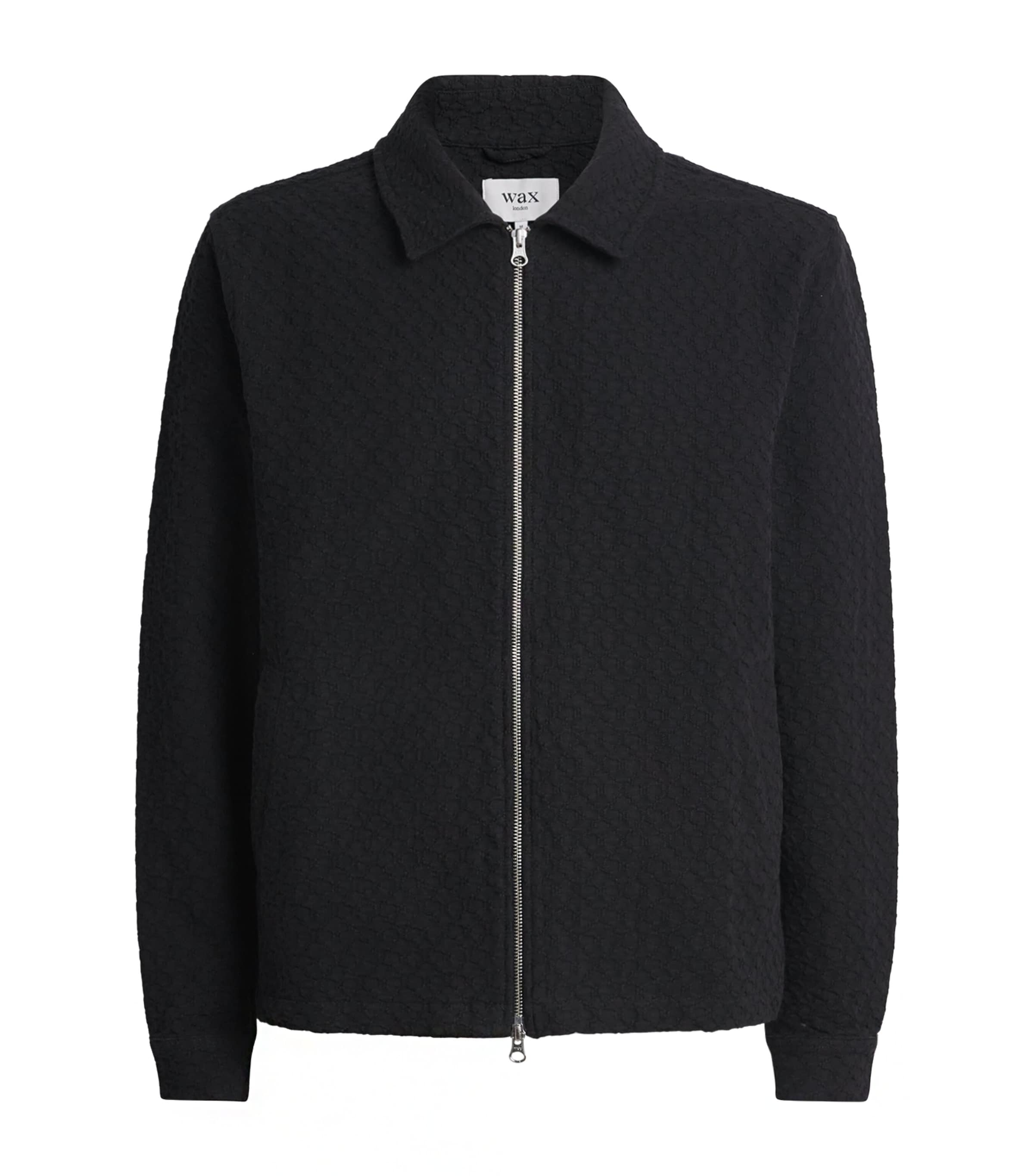 Emporio Armani Velvet-Monogram Zip-Up Sweatshirt | Harrods US